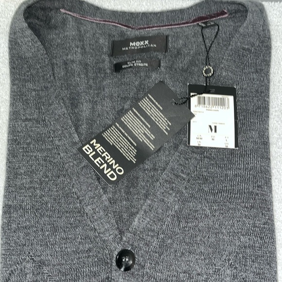 BNWT Mexx Cardigan Sweater Size Medium, 50% Merlino Wool and 50% Acrylic, Grey - Picture 4 of 16
